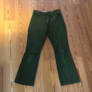 Wide couredroy vintage forest green sz 28